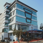 Front view of Smt. Lakshmi Devi Group Parent Hospital, a modern multi-specialty healthcare facility.